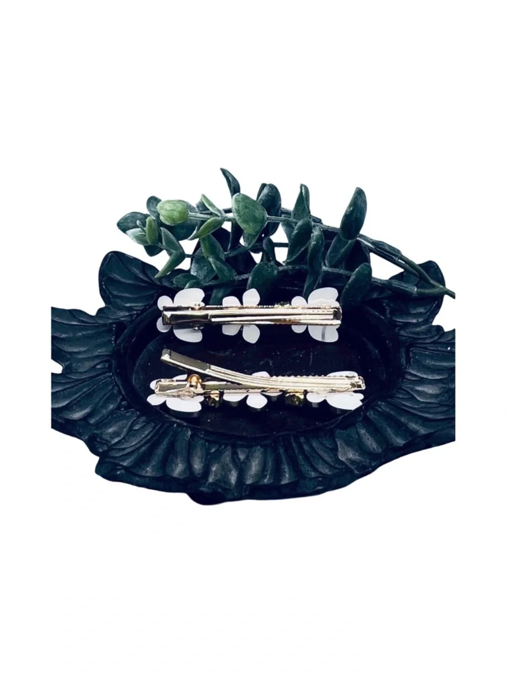 Elegant Gold Floral Hair Clips with Pearls - Women’s Hair FINAL PRICE DROP